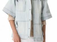 Tibi Vintage Wash Boxy Jacket