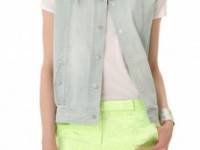 Tibi Vintage Wash Denim Vest