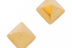 TOM BINNS Clash Pyramid Stud Earrings