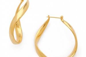 TOM BINNS Classic Large Ribbon Hoops