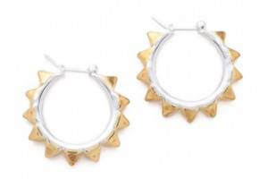 TOM BINNS Petite Clash Pyramid Hoops