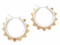 TOM BINNS Petite Clash Pyramid Hoops