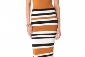 Torn by Ronny Kobo Agatha Cruise Stripes Maxi Dress