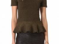 Torn by Ronny Kobo Elena Crocodile Knit Top