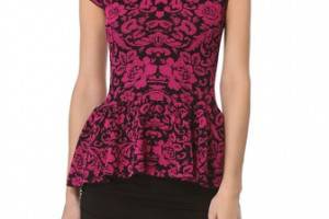 Torn by Ronny Kobo Vivienne Floral Peplum Top