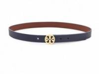 Tory Burch 1&#034; Classic Tory Logo Belt