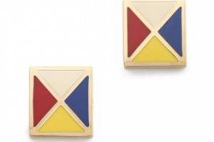 Tory Burch Ahoy Multi Flag Earrings