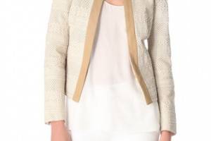 Tory Burch Autumn Perforated Leather Jacket