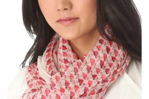 Tory Burch Flamingo Chiffon Scarf