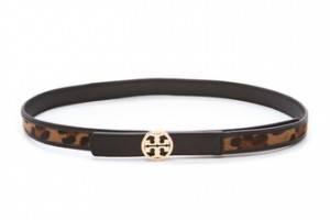 Tory Burch Haircalf Logo Belt