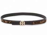 Tory Burch Haircalf Logo Belt