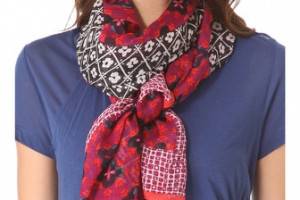 Tory Burch Isabelle Mix Print Scarf