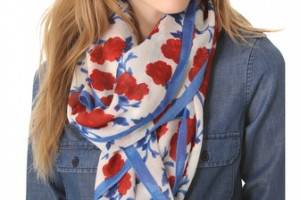 Tory Burch Lealan Mix Print Scarf