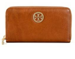 Tory Burch Leather Zip Continental Wallet