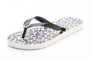 Tory Burch Leopard Print Flip Flops