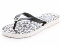 Tory Burch Leopard Print Flip Flops