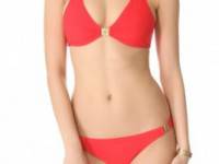 Tory Burch Logo Halter Bikini Top