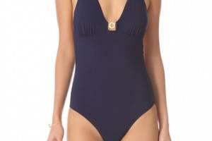 Tory Burch Logo One Piece Swimsuit