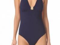 Tory Burch Logo One Piece Swimsuit