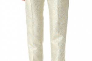 Tory Burch Lola Metallic Brocade Pants