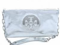 Tory Burch Metallic Reva Oversized Clutch