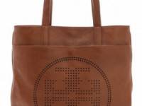 Tory Burch Perforated Logo Flat Tote