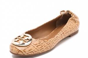 Tory Burch Reva Croc Ballet Flats