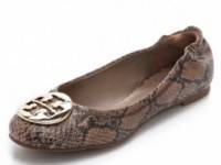 Tory Burch Reva Snake Print Flats