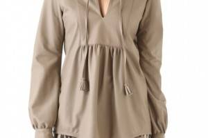 Tribune Standard Leather Tassel Bib Tunic