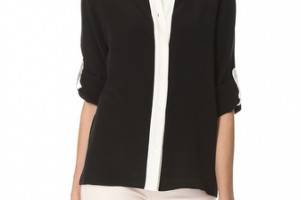 Tucker Combo Placket Blouse