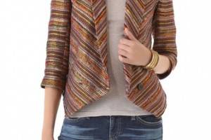 Twelfth St. by Cynthia Vincent Metallic Stripe Blazer