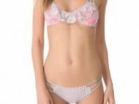 Tyler Rose Swimwear Leather &amp; Lace Bikini Top