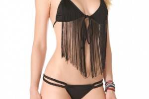 Tyler Rose Swimwear The Chain Fringe Bikini Top