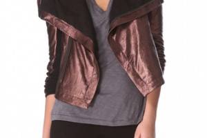 Veda Max Foil Leather Jacket