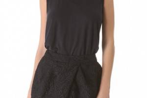 Vera Wang Collection Tank with Metallic Epaulets