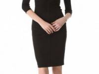 Versace 3/4 Sleeve Ruched Dress