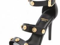 Versace Black Heeled Sandals