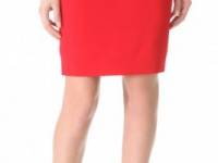 Versace Red Cady Skirt