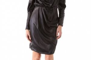 VIKTOR & ROLF Glossy Cowl Neck Dress