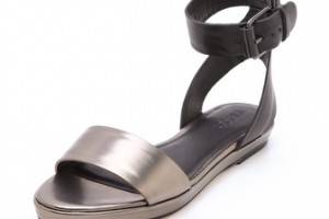 Vince Abbey Metallic Flat Sandals