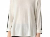 Vince Cashmere Sweater with Slit Hem