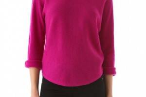 Vince Shirttail Boat Neck Sweater