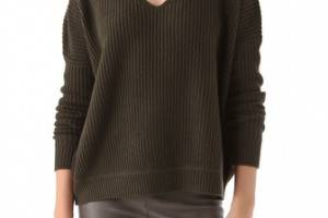 Vince Slouchy Double V Sweater