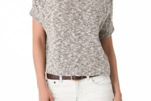 Vince Tweed Cropped Sweater