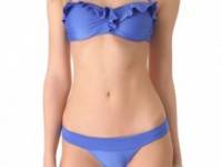 Vix Swimwear Solid Ruffle Bandeau Bikini Top