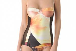 We Are Handsome Panel One Piece Swimsuit