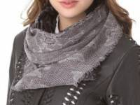 we are owls Ripped Lace Scarf