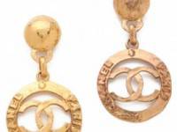 WGACA Vintage Vintage Chanel CC Paris Drop Earrings