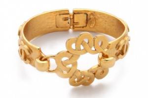 WGACA Vintage Vintage Chanel CC Swirl Closure Cuff