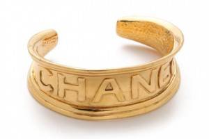 WGACA Vintage Vintage Chanel Gold Cuff